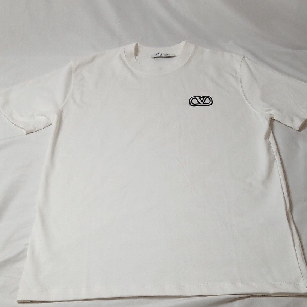 Valentino White Short Sleeve Tee With Logo